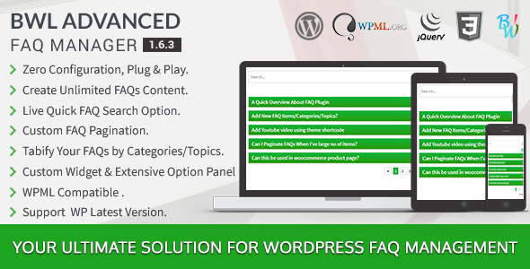 ListWP Business Directory BWL Advanced FAQ Manager - Explain EVERYTHING With These Top WordPress FAQ Plugins